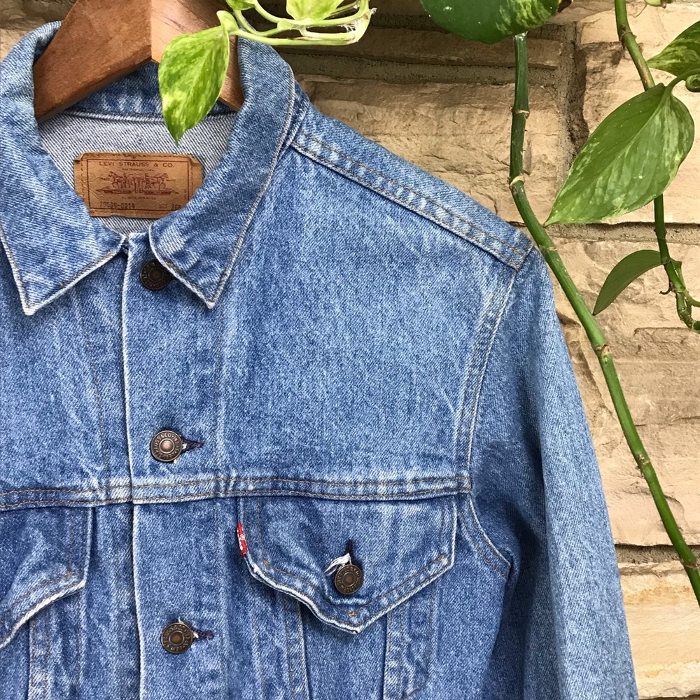 extremely  Vintage Levi’s Denim Biker Jacket.